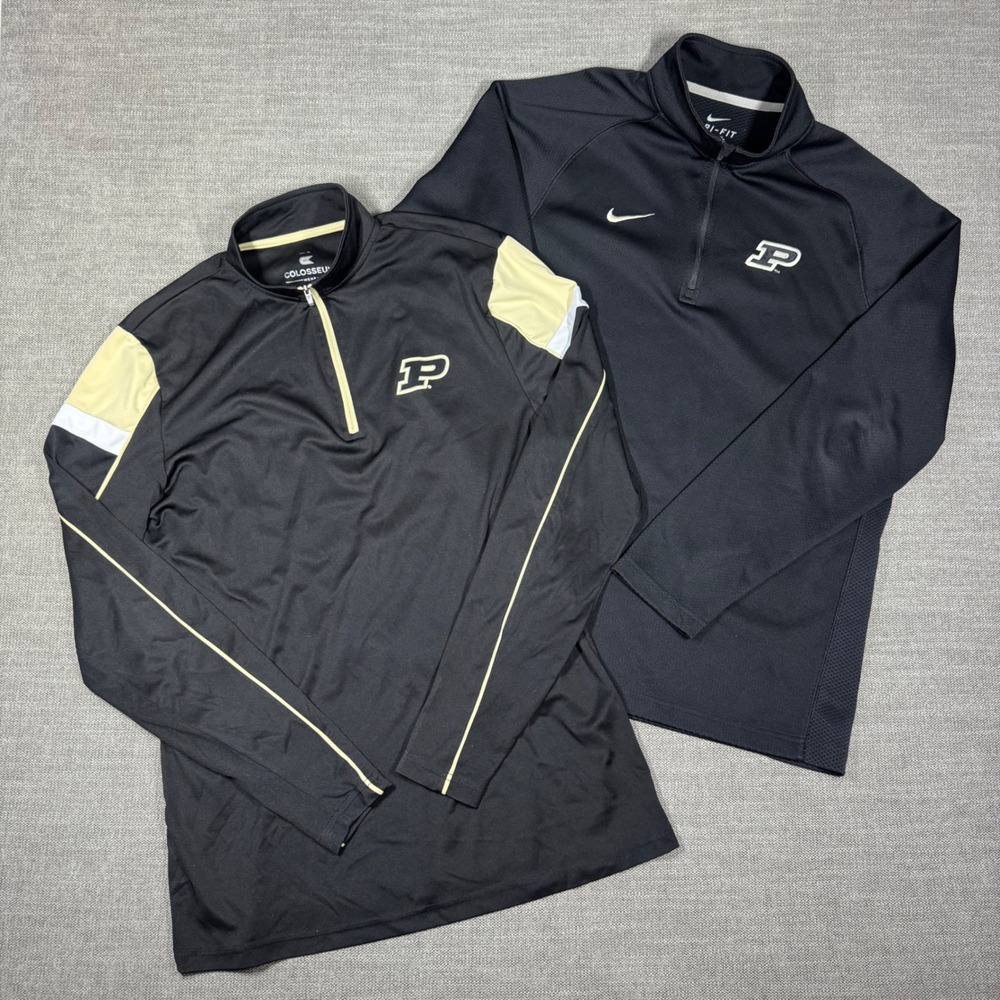 Purdue Boilermakers Nike Dri-Fit & Colosseum Quarter Zip Pullover Bundle Mens M